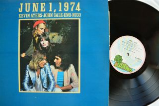 Kevin Ayers John Cale Brian Eno June 1,  1974 Island Pink Rim Uk Vinyl Lp 1974 Ex