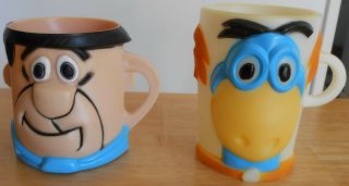 Vintage Fred Flintstone Dino Mug Cup Hanna Barbera Flintstones Vitamin Promotion