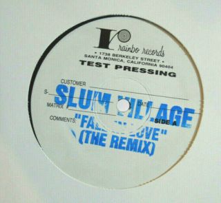 Rap 12 " - Slum Village - Fall In Love Remix Test Press Rare Jay Dee Dilla