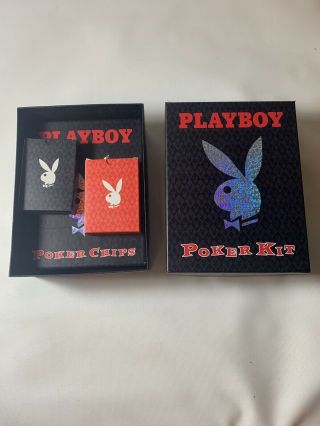Playboy Poker Kit - PLAYBOY RARE PLAYING CARDS CHIPS POKER GAME 2