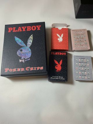 Playboy Poker Kit - PLAYBOY RARE PLAYING CARDS CHIPS POKER GAME 3