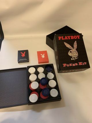 Playboy Poker Kit - PLAYBOY RARE PLAYING CARDS CHIPS POKER GAME 4
