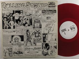 Rolling Stones All Meat Music Trade Mark Of Quality 2xlp Red Vinyl