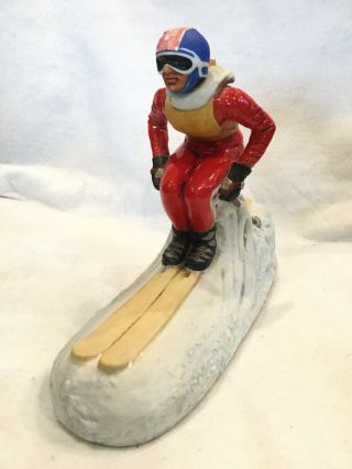 Vintage 1970s Ski Country Blended Whiskey The Foss Company Winter Skier Decanter