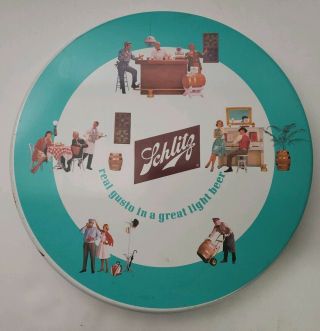 Vintage 1962 Schlitz Beer Tray - Double Sided - 2