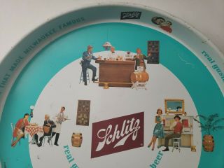 Vintage 1962 Schlitz Beer Tray - Double Sided - 5