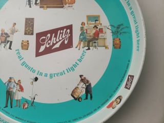 Vintage 1962 Schlitz Beer Tray - Double Sided - 7