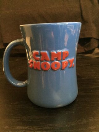 Peanuts Camp Snoopy Joe Cool Blue Coffee Mug 3 - D Embossed Vintage Cup Rare 2