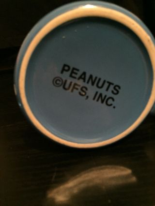 Peanuts Camp Snoopy Joe Cool Blue Coffee Mug 3 - D Embossed Vintage Cup Rare 3