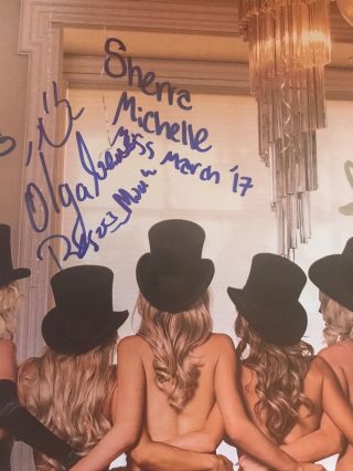 poster autographed by 4 playboy models Andrea Prince Ivy Ferguson,  Olga Loera 4