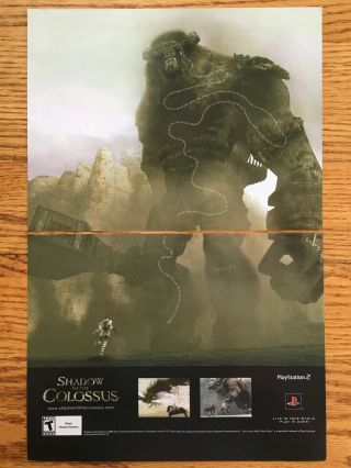Shadow Of The Colossus Playstation 2 Ps2 2006 Vintage Game Poster Ad Art Ps4