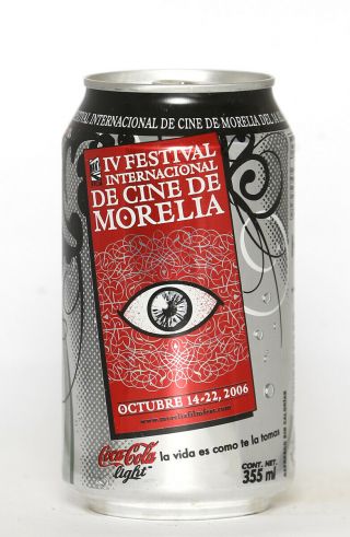 2006 Coca Cola Light Can From Mexico,  Festival Internacional De Cine De Morelia