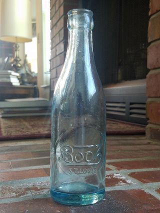 Rare Booz Soda Or Beer Bottle From St.  Louis Missouri Abm Embossed Crowntop