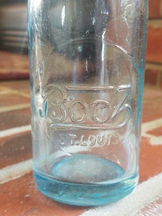 Rare BOOZ Soda or Beer Bottle from St.  Louis Missouri ABM embossed crowntop 4