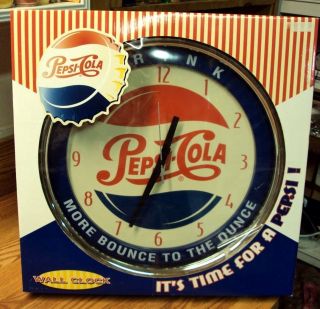 Drink Pepsi - Cola More Bounce To The Ounce Wall Clock Approx 15 " D