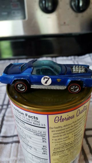 1969 Hot Wheel Number 7 Sugar Caddy Redline Blue 4