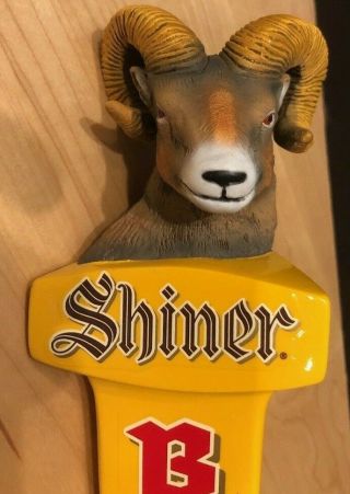 Shiner Bock Rams Head Beer Tap Handle