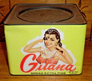 Vintage Galletas Gitana Sodas Extra Fine Tin