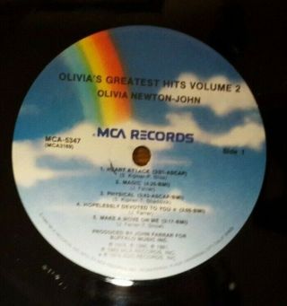 Olivia Newton - John Greatest Hits Volume 2 Vinyl Record LP MCA - 5347 VG 4