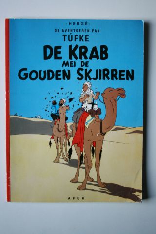 Very Rare Tintin / Kuifje,  Tufke - De Krab Mei De Gouden Skjirren Frysian Afuk