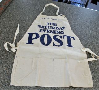 Vintage Canvas News Stand Change Apron Saturday Evening Post Pouch Deadstock