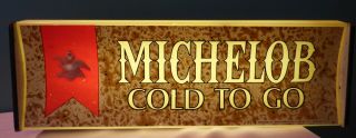 Michelob Beer Cold To Go Bar Light Sign - Advertising Anheuser Busch