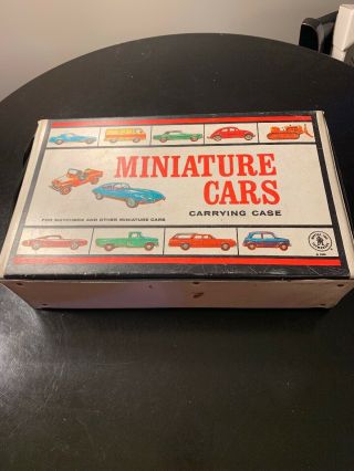 Vintage Miniature Cars Carrying Case - Mattel 1966 For Matchbox Hot Wheels 40pcs