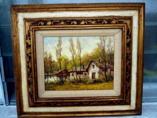 Antique Oil Painting Solid Wood Frame