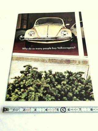1968 Volkswagen Beetle Dealer Sales Brochure With Paul Newman