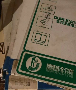 Ab Dick And Repeat - O - Type Mimeograph Duplicator Stencils