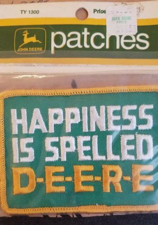 John Deere Snowmobile Patch Happiness Is Spelled D - E - E - R