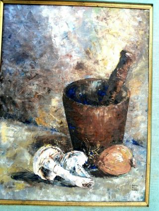 VINTAGE 1950s to 1960 OIL PAINTING,  still life,  1 3
