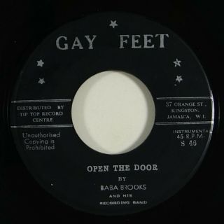 Baba Brooks/saints " Open The Door " Reggae 45 Gay Feet Mp3