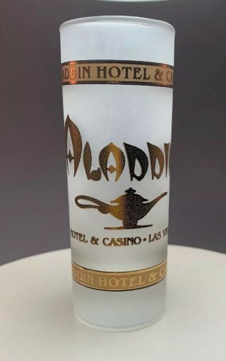 Vintage Shot Glass From Early 90’s Aladdin Hotel Las Vegas Elvis Presley