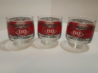 Dairy Queen Glass Sunday Cups Drinking Glasses Juice Glasses Dq Mugs Vintage