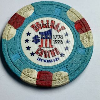 Logo $1 Las Vegas Holiday Bicentennial Casino Chip One Dollar H&c 1776