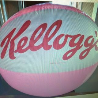 Vintage Rare Giant Inflatable Pink/white Kellogg 