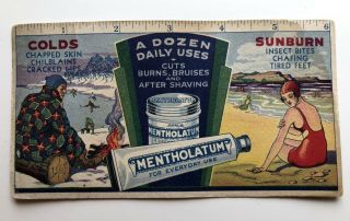 Vintage 1920s Advertising Blotter For Mentholatum Cream