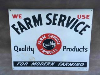 Vintage We Use Farm Service Quality Products For Modern Farming Advertising Sign