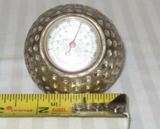 VINTAGE METAL GOLF BALL GOLFING TABLE TOP COLLECTIBLE THERMOMETER 4