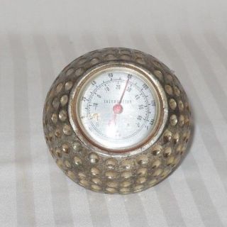 VINTAGE METAL GOLF BALL GOLFING TABLE TOP COLLECTIBLE THERMOMETER 5