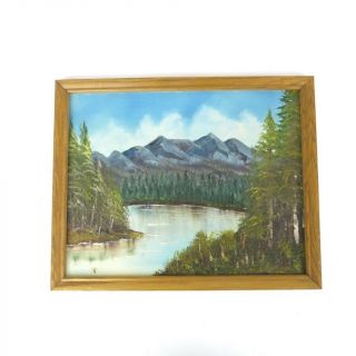 Vintage Framed Oil Landscape Painting Trees Mountains Williams Arizona