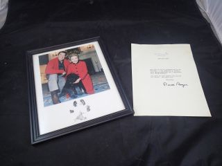 1986 Presidential Letter W/photo Ronald & Nancy Reagan W/dog Signed Thank You