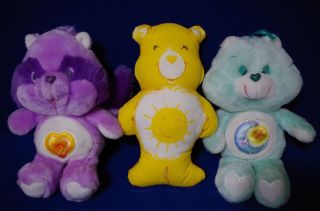 Care Bears Bedtime Bear Bright Heart Raccoon Funshine Pillow 2 VHS & 2 Audio 2