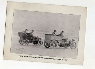 1904 The Inn At Ormond Beach Florida Advertising Card Alligators Driving Cars