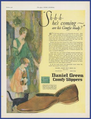 Vintage 1926 Daniel Green Comfy Slippers House Shoes Women 