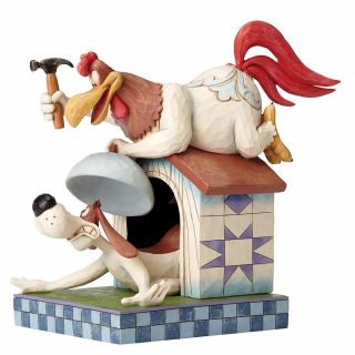 Enesco Looney Tunes Jim Shore Figurine Foghorn Leghorn & Dawg " Rude Awakening "