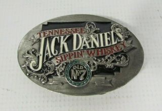 Jack Daniels Vintage 1994 Tennessee Sippin Whiskey Old No.  7 Belt Buckle