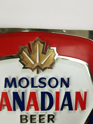 Vintage MOLSON ALE CANADIAN BEER Sign Bar Liquor Man Cave Sign 13 