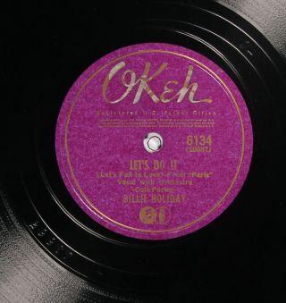 Billie Holiday OKEH 6134 E,  PRE WAR JAZZ 78 2